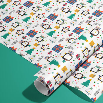 Penguin Wrapping Paper Roll Or Folded, 3 of 3