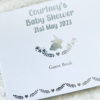 Personalised Baby Guest Book | Baby Shower Guest Book |, 7 of 8