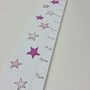 Personalised Little Pink Stars Height Chart, thumbnail 1 of 3