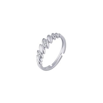 Lined Stones Marquise Sterling Silver Ring, 5 of 7