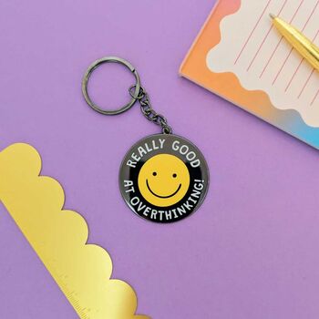 Really Good At Overthinking Enamel Keyring, 3 of 5