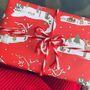 Vintage Style Woodland Christmas Trail Wrapping Paper, thumbnail 1 of 5