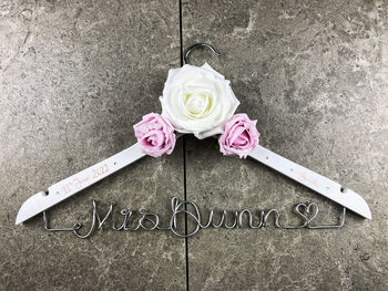 Wooden Wire Personalised Bridal Wedding Hanger, 6 of 11