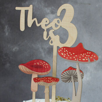 Personalised Toadstool Cake Topper Set, 2 of 7
