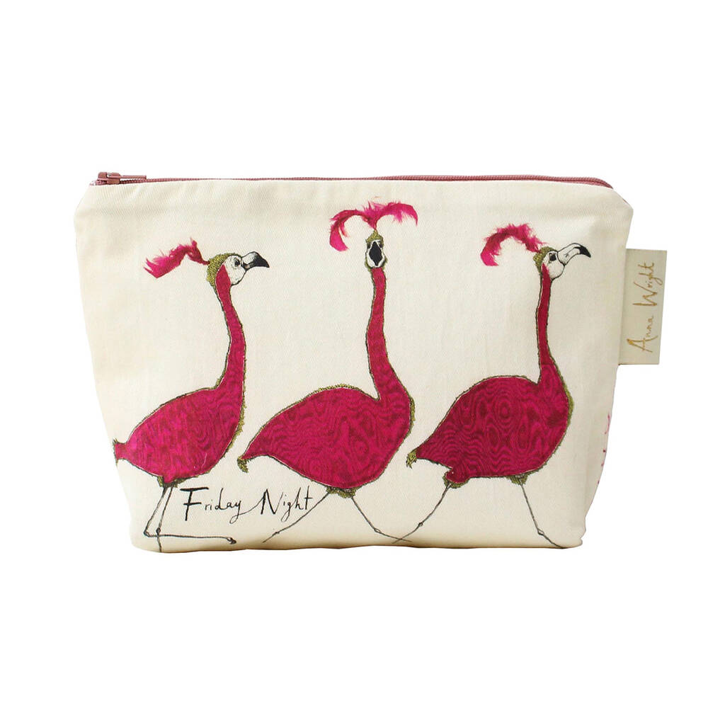 Friday Night Flamingo Make Up Bag, 1 of 6
