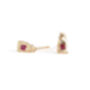 Princess Ruby Jagged Stud Earrings, thumbnail 2 of 2