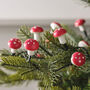 20 LED Warm White Toadstool Mushroom Battery Operated String Fairy Lights With Timer 190cm, thumbnail 2 of 3