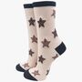 Women's Bamboo Socks Gift Box Neutral Star Cheetah, thumbnail 4 of 5