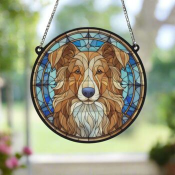 Nova Scotia Duck Tolling Retriever Stained Glass Effect Suncatcher, 3 of 6