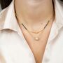 Indian Gold Plated Black Bead Mangalsutra Necklace, thumbnail 2 of 5