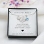 To My Daughter Necklace – Heart Infinity Charm, Sterling Silver Jewellery Gift, Personalised Birthday Keepsake, thumbnail 6 of 7