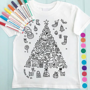 Kids Christmas Colour In T Shirt, 2 of 4