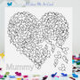 Colour In Mummy Butterfly Heart Card, thumbnail 1 of 12