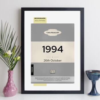 Personalised 30th Birthday Print 1994 Book Cover Gift, 6 of 12