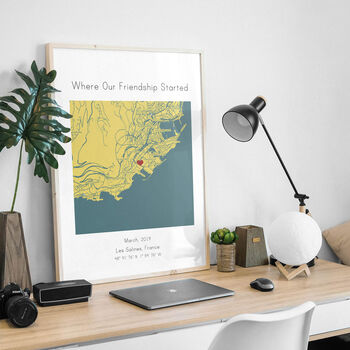 Where We Started Abstract Location Map Print, 3 of 11