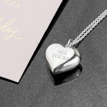 Personalised Sterling Silver Heart Necklace, 9 of 10