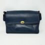 Multi Compartment Womens Leather Handbag Shoulder Bag In Navy Blue, thumbnail 5 of 8