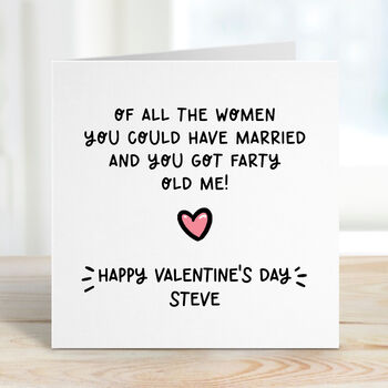 Funny Valentine’s Card For Husband From Farty Wife, 2 of 2