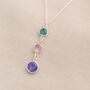 Mother And Two Children Birthstone Pendant Necklace, thumbnail 4 of 10