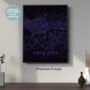 Custom Digital Map Neon Multiple Sizes Cyberpunk, thumbnail 4 of 12