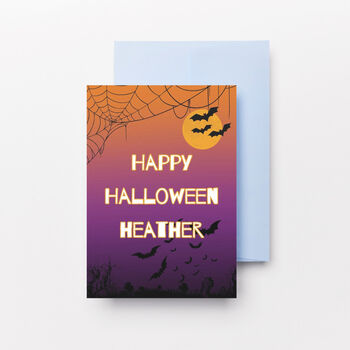 Personalised Happy Halloween Greetings Card, 2 of 3