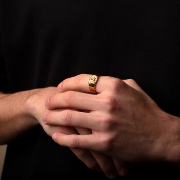 18k Gold Greek God Zeus Signet Ring, 5 of 12
