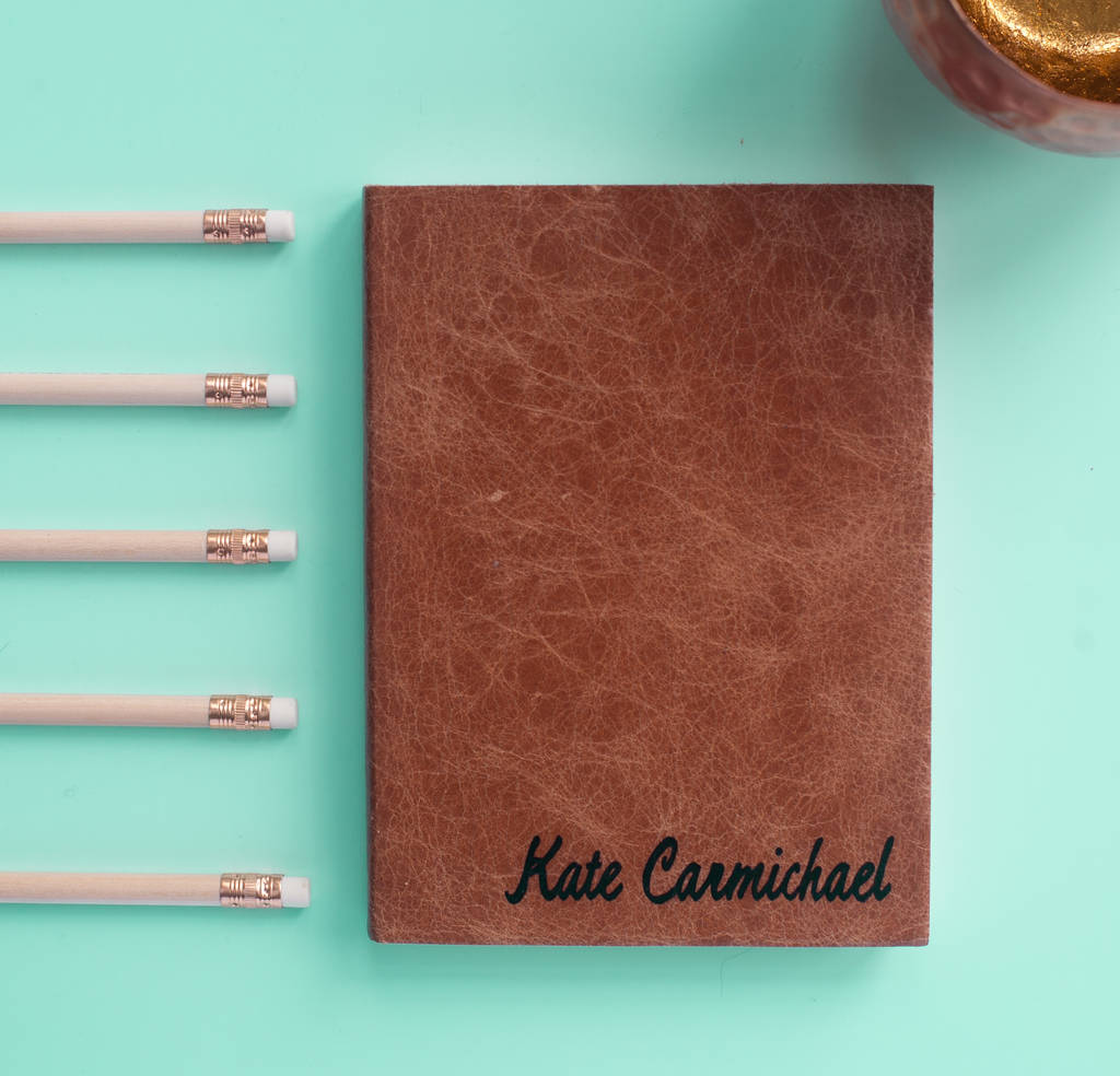 Personalised Academic Year, Mid Year Diary, Handmade By Leather Gifts