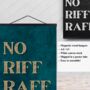 No Riff Raff Print With Hanging Magnetic Frame, thumbnail 6 of 6