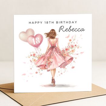 Personalised 18th Birthday Card For Her Daughter Balloons, 2 of 8