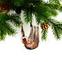 Two Toed Sloth Wooden Hanging Decoration, thumbnail 1 of 4