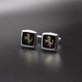 Ferrari Cufflinks Black And Silver Prancing Horse Design Gift For Men, thumbnail 1 of 5