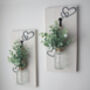 White And Grey Wall Hanging, Vintage Style Slim Vase, thumbnail 2 of 2