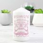 Personalised Pink Papercut Style Pillar Candle, thumbnail 2 of 2