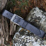 Thick Black Men's Leather Belt Distressed Finish Width '1.35 inches', thumbnail 1 of 7