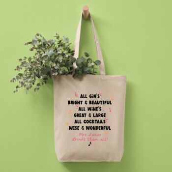 Personalised All Things Bright Teacher Tote Bag, 2 of 3