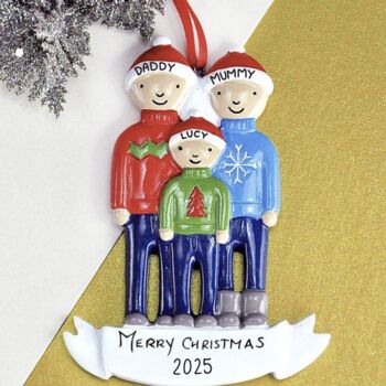 Personalised Family Christmas Jumper Decoration, 3 of 4