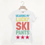 Lucky Ski Pants Women's Retro Après Ski T Shirt, thumbnail 2 of 2