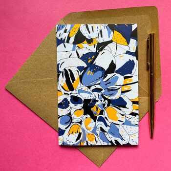 Bulu Floral Pattern Art Greeting Card, 4 of 4