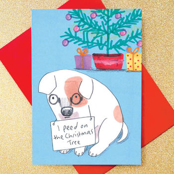 Dog Christmas Card The Present Destroyer, 2 of 9