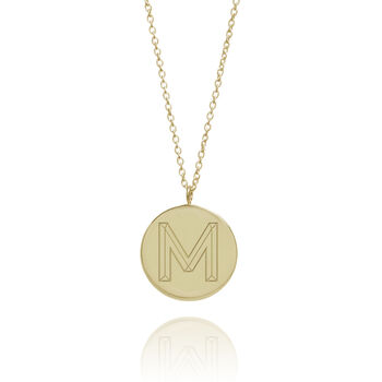 9ct Yellow Gold Facett Initial Necklace, 2 of 10