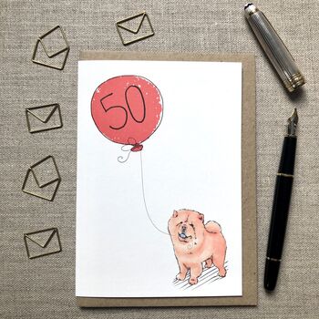 Personalised Chow Chow Dog Birthday Card, 2 of 8