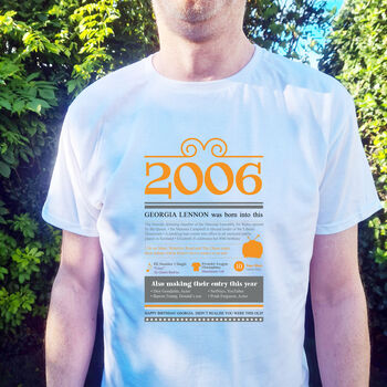 Personalised 18th Birthday Gift 2006 T Shirt, 3 of 10