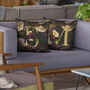 Personalised Dark Floral Letter Cushion, thumbnail 2 of 4