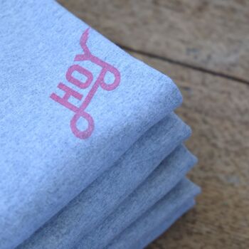 Hoy Wabi Sabi Organic T Shirt Grey Marl, 3 of 3