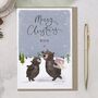 Cute Brown Bear Christmas Card For Wife, thumbnail 1 of 4