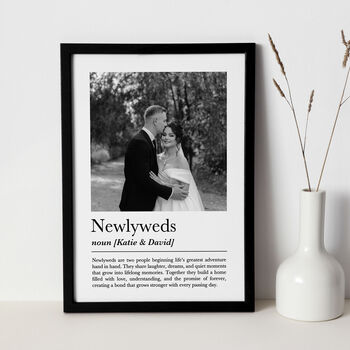 Personalised Newlyweds Print, Wedding Gift For Couple, 2 of 6