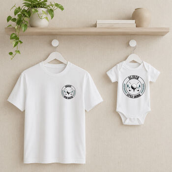 Personalised First Father's Day Daddy And Me Matching Set Golf, 3 of 3