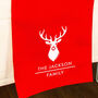 Personalised Christmas Stag Head Table Runner, thumbnail 2 of 2