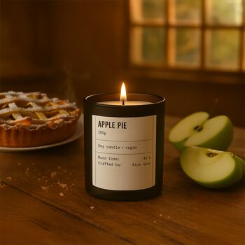 Apple Pie Scented Candle – Gift For Nan Or Mum, Cosy Fall Candle, Autumn Home Fragrance, Thanksgiving Gift, Gift For Nan Or Mum, 2 of 2