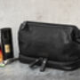 Personalised Leather Toiletry Wash Bag Men's Gift, thumbnail 3 of 12
